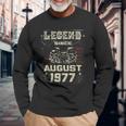 Legende Seit August 1977 Geboren Im August 1977 Geburtstag Langarmshirts Geschenke für alte Männer
