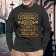 Legenden Februar 1938 Geburtstag Männer V7 Langarmshirts, 85 Jahre Jubiläums Tee Geschenke für alte Männer