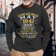 Legenden Mai 1941 Geburtstag Langarmshirts, 81 Jahre Retro Design Geschenke für alte Männer