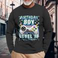 Level 10 Unlocked Video Game 10Th Birthday Gamer Boys Tshirt Long Sleeve T-Shirt Gifts for Old Men
