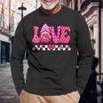 Love Gnome Pink Nurse Valentines Day Nursing Long Sleeve T-Shirt Gifts for Old Men