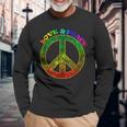 Love Peace 60Er 70Er Jahre Hippie-Kostüm Langarmshirts Geschenke für alte Männer