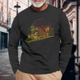 Lustige Zug-Eisenbahn-Lokomotive Long Sleeve T-Shirt Geschenke für alte Männer