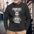 Lustiges Panda Langarmshirts: Pandas sind süß - Ich bin ein Panda - Schwarz Geschenke für alte Männer