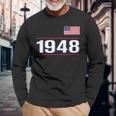Made in 1948 Langarmshirts mit Amerikanischer Flagge, Vintage Geburtstag Geschenke für alte Männer