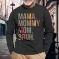 Mama Mommy Mom Bruh Mommy And Me Leopard Long Sleeve T-Shirt T-Shirt Gifts for Old Men