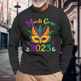 Mardi Gras 2023 Costume With Mask Long Sleeve T-Shirt Gifts for Old Men