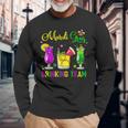 Mardi Gras Drinking Team Carnival Fat Tuesday Lime Cocktail Long Sleeve T-Shirt Gifts for Old Men
