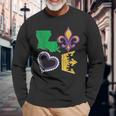 Mardi Gras I Love Mardi Gras Distressed Long Sleeve T-Shirt Gifts for Old Men