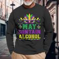 Mask May Contains Alcohol Mardi Gras Outfits Long Sleeve T-Shirt Gifts for Old Men