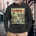 Mens Freedom Is Not Free I Paid For It - Proud Korean War Veteran Men Women Long Sleeve T-shirt Graphic Print Unisex Gifts for Old Men
