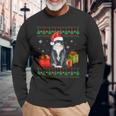 Merry Catmas Cat Ugly Christmas British Shorthair Mom Dad Long Sleeve T-Shirt T-Shirt Gifts for Old Men