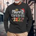 Merry Christmas 2022 Family Xmas Ball Light Garden Reindeer Men Women Long Sleeve T-shirt Graphic Print Unisex Gifts for Old Men