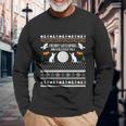 Merry Witchmas Cat Ugly Christmas Sweaters Long Sleeve T-Shirt Gifts for Old Men