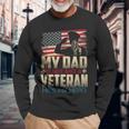Military Family Veteran Support My Dad Us Veteran My Hero V2 Men Women Long Sleeve T-shirt Graphic Print Unisex Gifts for Old Men