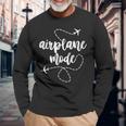 Mode Airplane Summer Vacation Travel Airplane Long Sleeve T-Shirt T-Shirt Gifts for Old Men