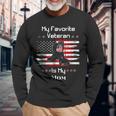 Mother Veterans Day My Favorite Veteran Is My Mom Proud Son Long Sleeve T-Shirt T-Shirt Gifts for Old Men
