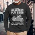 Motorcycle For Grandpa Dad Motorcycle Lovers Riders Long Sleeve T-Shirt Gifts for Old Men