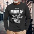 Mutter Mama Drillinge Drillingsmama Mom Hoch 3 Kinder Lustig Langarmshirts Geschenke für alte Männer