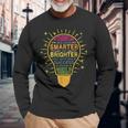 My Student 100 Days Smarter Brighter Teacher Quote 100Th Day Men Women Long Sleeve T-shirt Graphic Print Unisex Gifts for Old Men