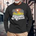 Myrtle Beach South Carolina Retro 70S Vintage Vacation 2023 Long Sleeve T-Shirt Gifts for Old Men