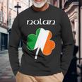 Nolan Reunion Irish Name Ireland Shamrock Long Sleeve T-Shirt Gifts for Old Men