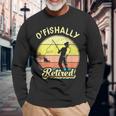 Ofishally Retired Fishing Retirement Men Women Long Sleeve T-shirt Graphic Print Unisex Gifts for Old Men