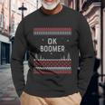 Ok Boomer Millenials Gen Z Generation Ugly Christmas Sweater Cool Long Sleeve T-Shirt Gifts for Old Men