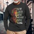 One Love One Heart Retro Bob Marley Love Music Long Sleeve T-Shirt Gifts for Old Men