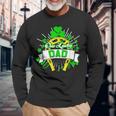 One Lucky Dad Happy St Patricks Day Shamrock Long Sleeve T-Shirt Gifts for Old Men