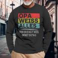 Opa Weiss Alles Werde Grandpa Lustig Enkelin Oma Weltbester Langarmshirts Geschenke für alte Männer