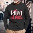 Papa Claus Tshirt Santa Christmas Costume Shirt Tshirt Long Sleeve T-Shirt Gifts for Old Men