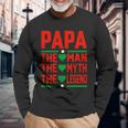 Papa The Man The Myth The Legend Fathers Day Long Sleeve T-Shirt Gifts for Old Men