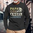 Papa Opa Angel Legende Langarmshirts, Perfekt für Vatertagsangler Geschenke für alte Männer