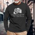 Paparazzi Dad Photographer Retro Camera Long Sleeve T-Shirt Gifts for Old Men