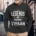 Personalisiertes Legends Are Named Vihaan Langarmshirts, Sternen-Design Geschenke für alte Männer