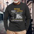 Peter Sohn Gottes Schwarzes Langarmshirts, Inspirierendes Zitat Design Geschenke für alte Männer