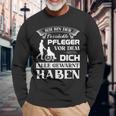 Pflegekraft Kasack Altenpfleger Ich Bin Der Verrückte Pflege Langarmshirts Geschenke für alte Männer