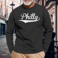 Philadelphia Philly Baseball Lover Baseball Fans Long Sleeve T-Shirt Gifts for Old Men