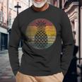 Pineapple Fruit Retro Style Vintage 70S 80S 90S Long Sleeve T-Shirt Gifts for Old Men