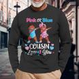 Pink Or Blue Cousin Loves You Black Baby Gender Reveal Party Long Sleeve T-Shirt T-Shirt Gifts for Old Men