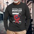 Pooldead Installing Muscles Please Wait Long Sleeve T-Shirt Geschenke für alte Männer