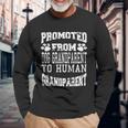 Promoted From Dog Grandparent To Human Grandparent Long Sleeve T-Shirt Gifts for Old Men