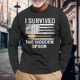 Proud Adult Spoon Survivor I Survived The Wooden Spoon Long Sleeve T-Shirt T-Shirt Gifts for Old Men