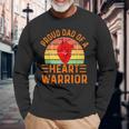 Proud Dad Of A Heart Warrior Heart Attack Survivor Vintage Long Sleeve T-Shirt Gifts for Old Men