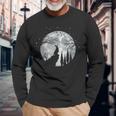 Rabbit Hare Animal Full Moon At Night Pet Bunny Long Sleeve T-Shirt Gifts for Old Men