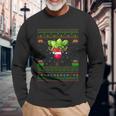 Radishes Lover Xmas Lighting Santa Ugly Radishes Christmas Long Sleeve T-Shirt Gifts for Old Men