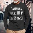 Ramadan Mode On Fasting Ramadan Mubarak Kareem Muslim Long Sleeve T-Shirt Gifts for Old Men