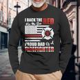 I Back The Red For My Son Proud Dad Of A Firefighter Fathers Long Sleeve T-Shirt Gifts for Old Men