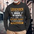 Rente 2024 Ruhestand Pension Deko Dekoration Rentner 2024 Langarmshirts Geschenke für alte Männer